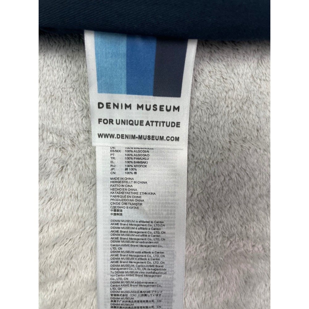 DENIM MUSEUM Tote Bag NWT Colorblock Two Tone Blue Cotton Embroidered YKK Zip - Picture 13 of 14
